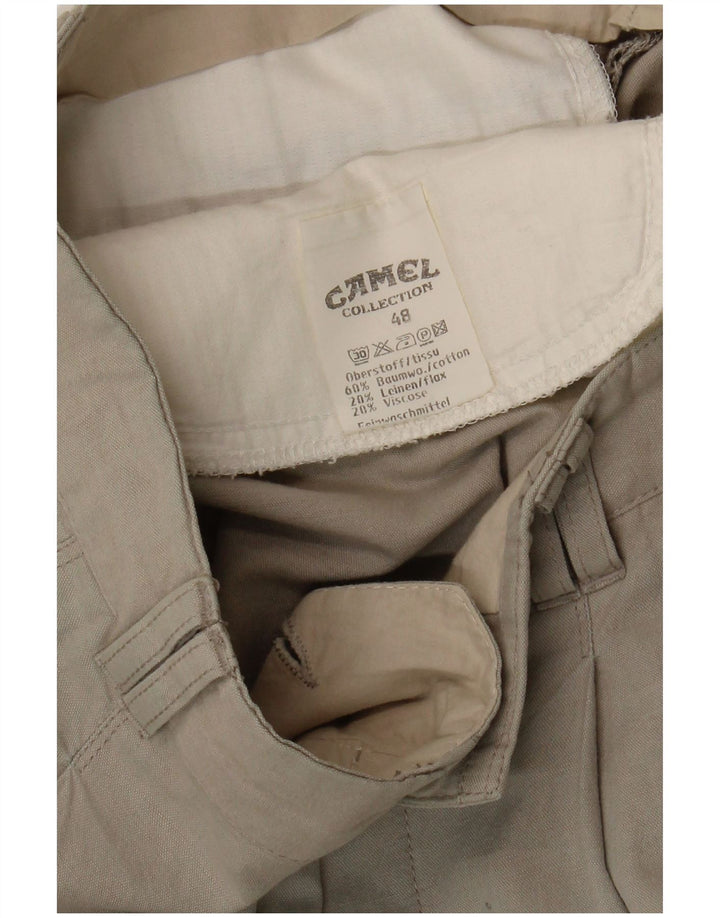 Camel Mens Pegged Chino Trousers IT 48 Medium W32 L32 Beige Cotton