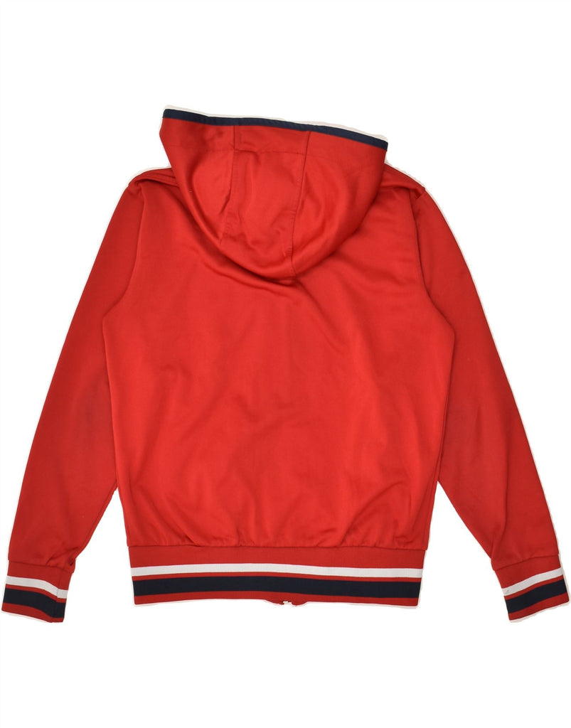 ASICS Boys Zip Hoodie Sweater 13-14 Years Red Polyester | Vintage Asics | Thrift | Second-Hand Asics | Used Clothing | Messina Hembry 