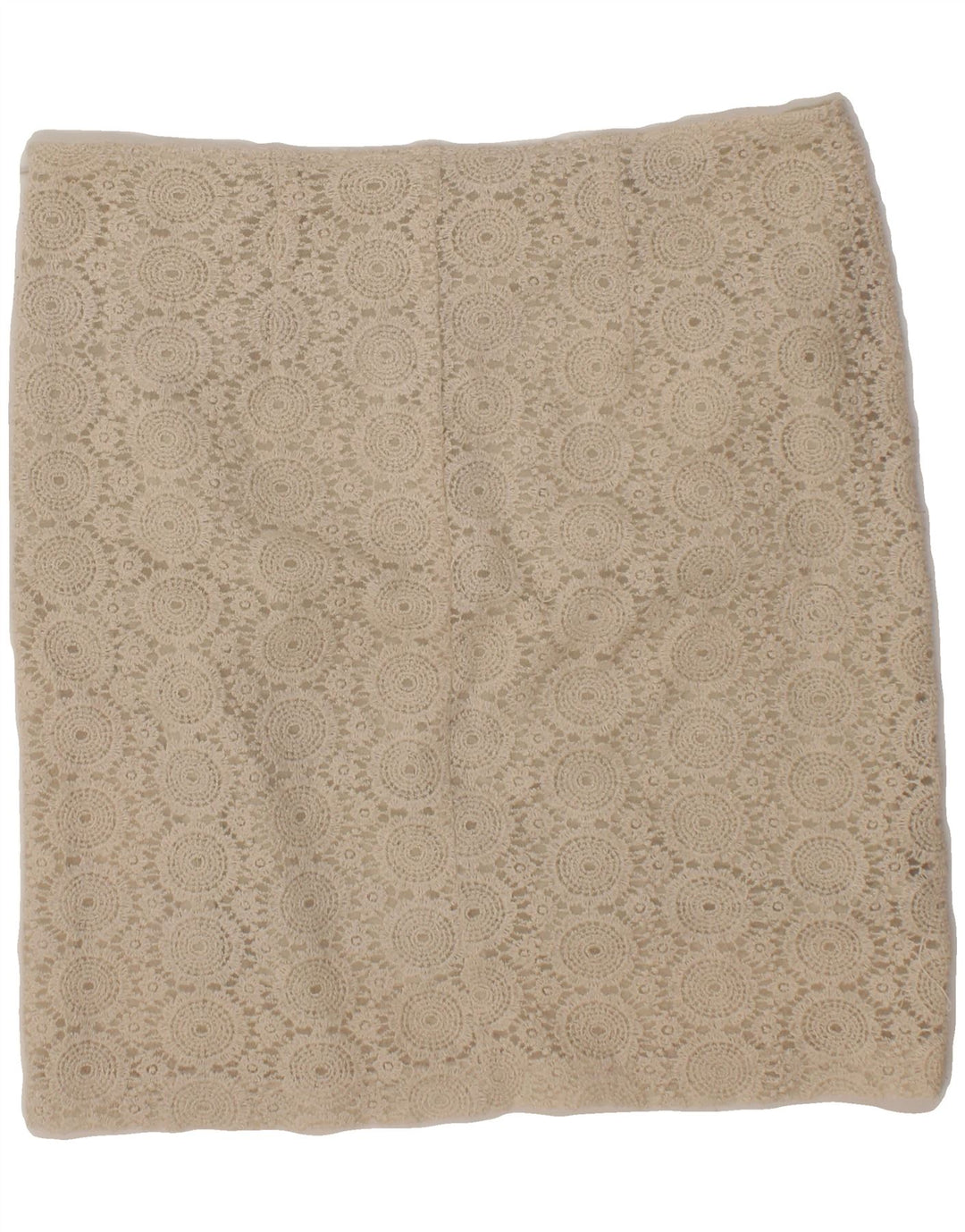 BENETTON Womens Straight Skirt IT 46 Large W34 Beige Floral Polyester Vintage Benetton and Second-Hand Benetton from Messina Hembry 