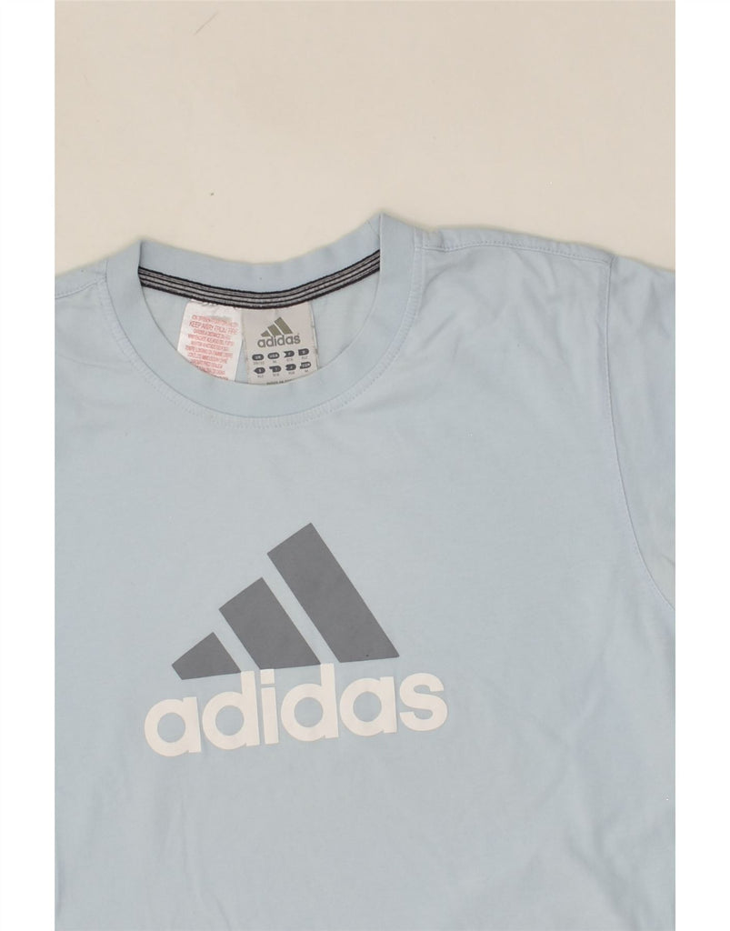 ADIDAS Boys Graphic T-Shirt Top 11-12 Years Blue Cotton | Vintage Adidas | Thrift | Second-Hand Adidas | Used Clothing | Messina Hembry 