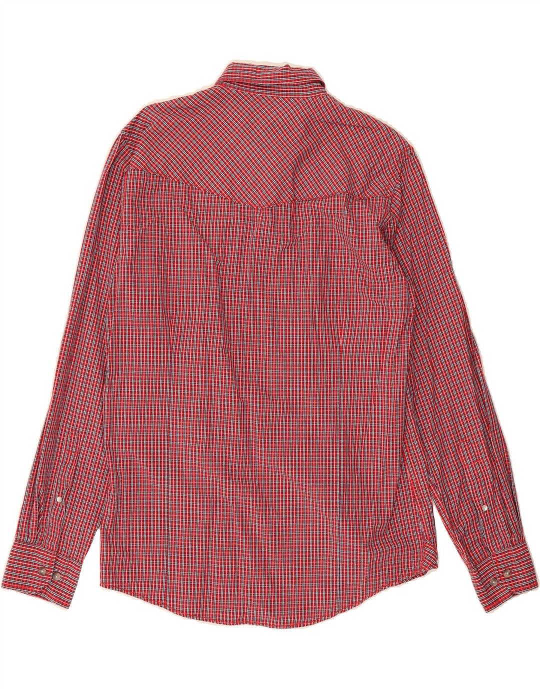 PECKOTT Mens Flannel Shirt Medium Red Check Vintage Peckott and Second-Hand Peckott from Messina Hembry 
