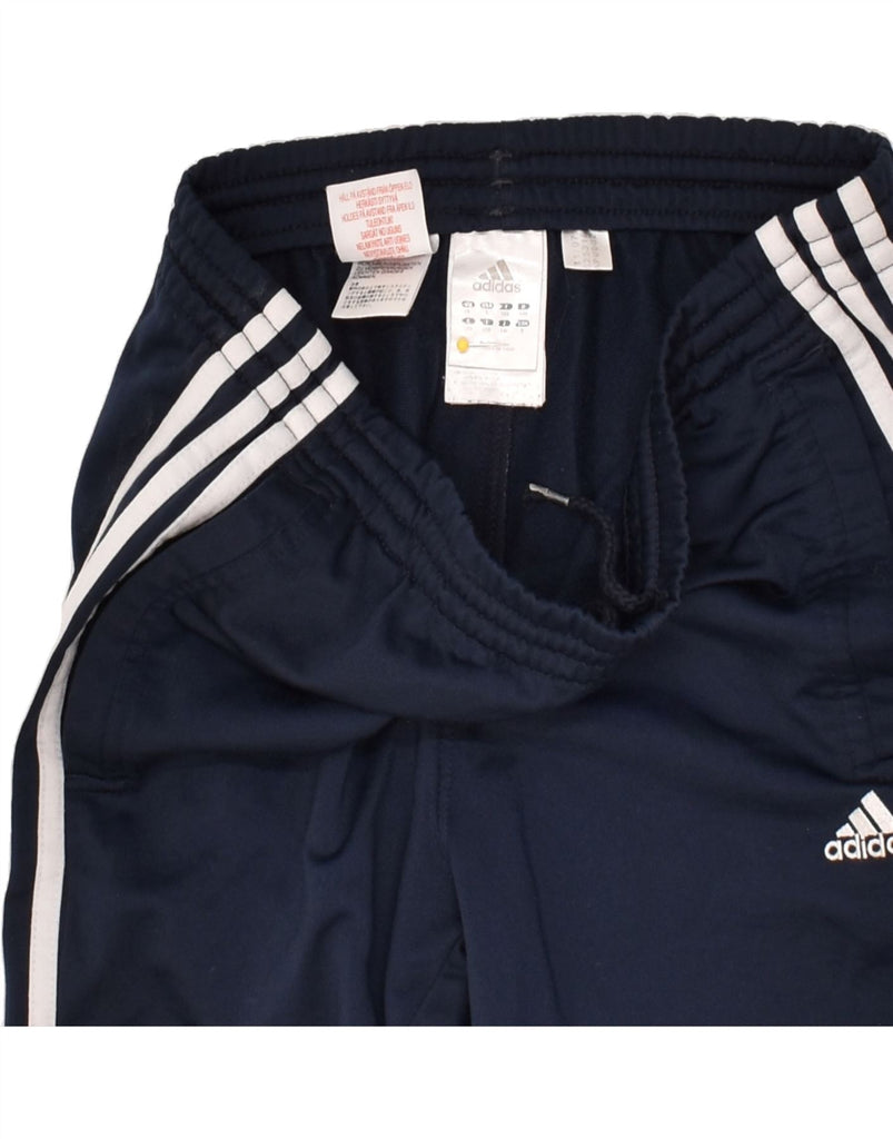 ADIDAS Boys Tracksuit Trousers 9-10 Years Navy Blue Polyester | Vintage Adidas | Thrift | Second-Hand Adidas | Used Clothing | Messina Hembry 