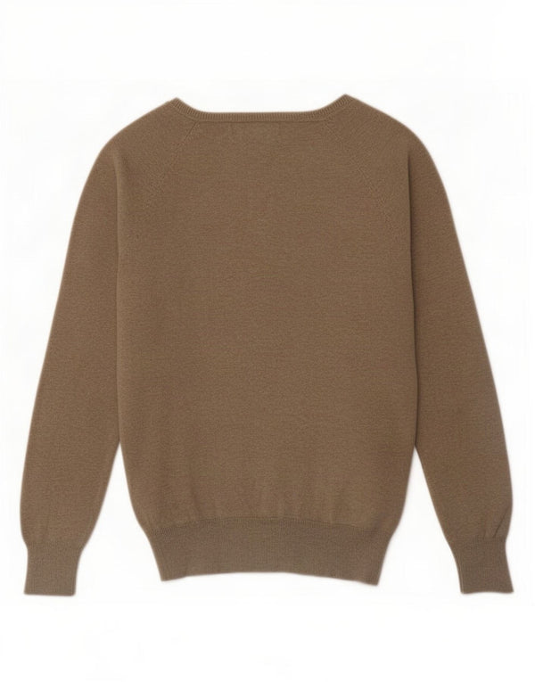 Zara Womens Cardigan Sweater UK 14 Large Beige Cotton