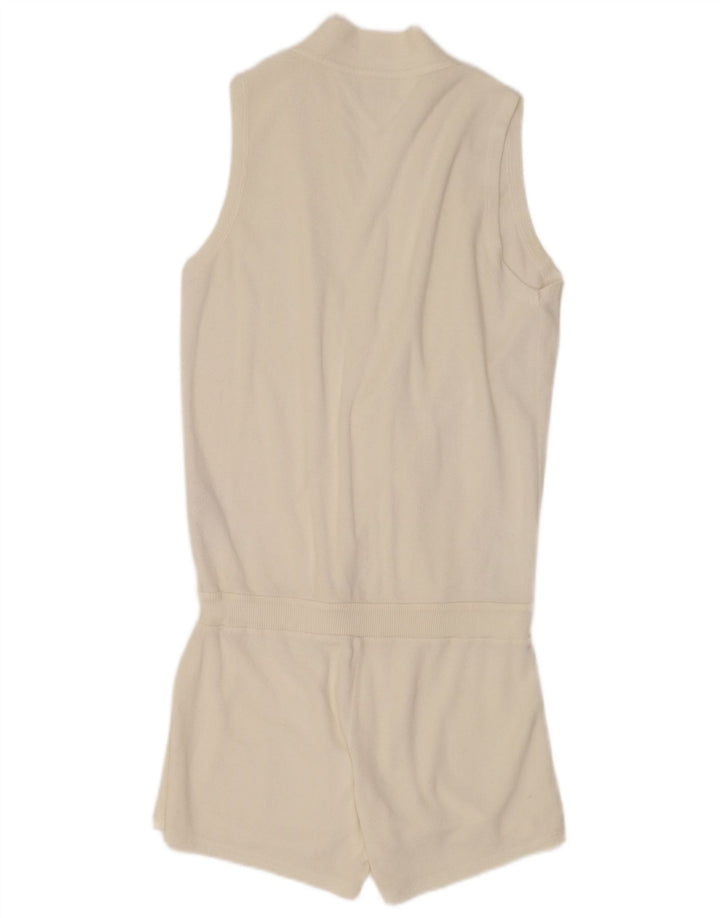 Tommy Hilfiger Womens Sleeveless Playsuit UK 10 Small White Cotton