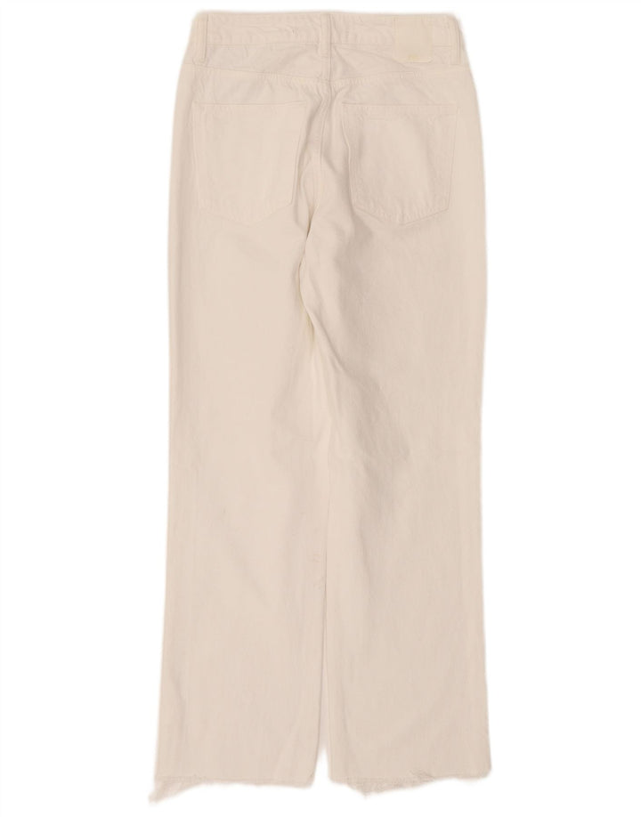 Zara Womens Straight Jeans EU 38 Small W28 L28 White Cotton
