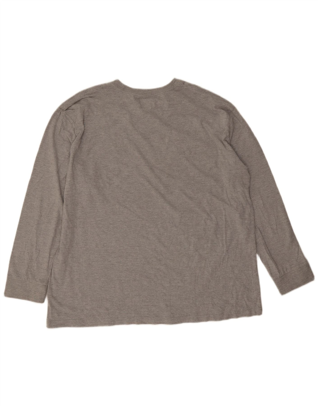 Dickies Mens Top Long Sleeve 2XL Grey Flecked Cotton