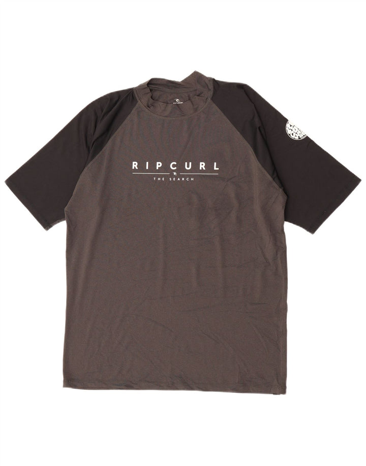 Rip Curl Mens Relaxed Fit Graphic T-Shirt Top Large Grey