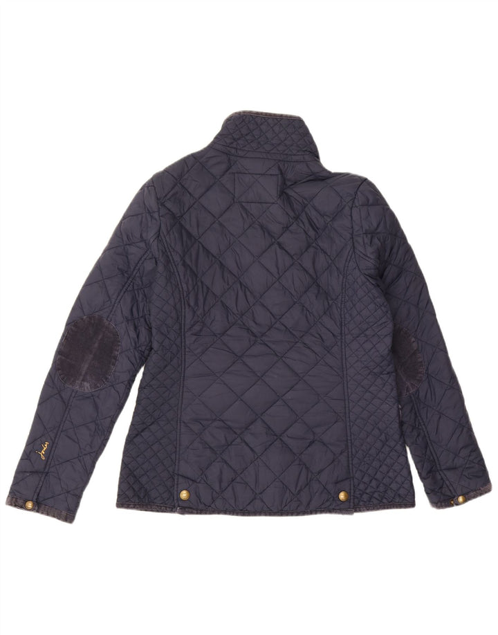 Joules Womens Quilted Jacket UK 12 Medium Navy Blue Polyester