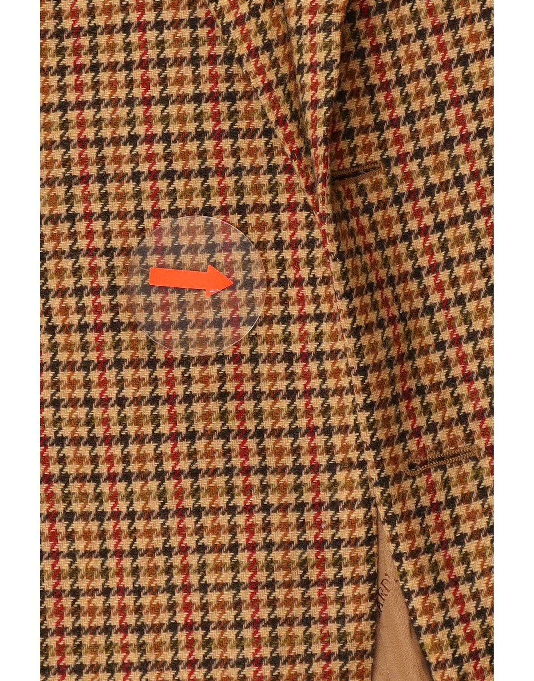 Trussardi Mens Blazer Jacket IT 50 Large Brown Houndstooth Wool