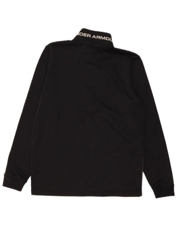 Under Armour Mens Cold Gear Sweatshirt Jumper Medium Black Colourblock
