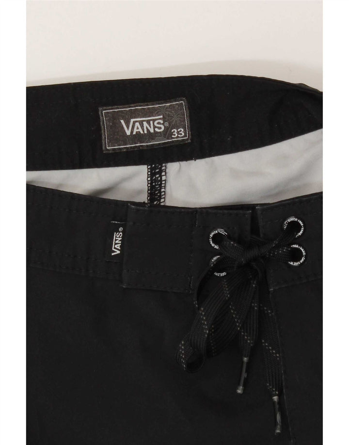 Vans Mens Abstract Pattern Swimming Shorts Medium Black Polyester