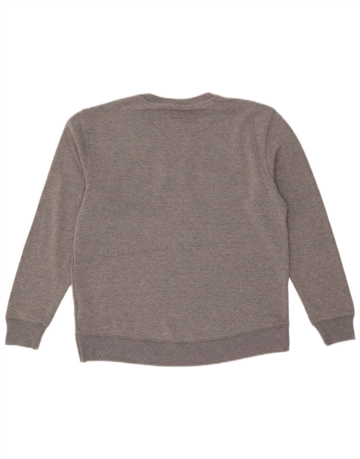 Fila Womens Oversized Sweatshirt Jumper UK 10 Smal Grey Cotton