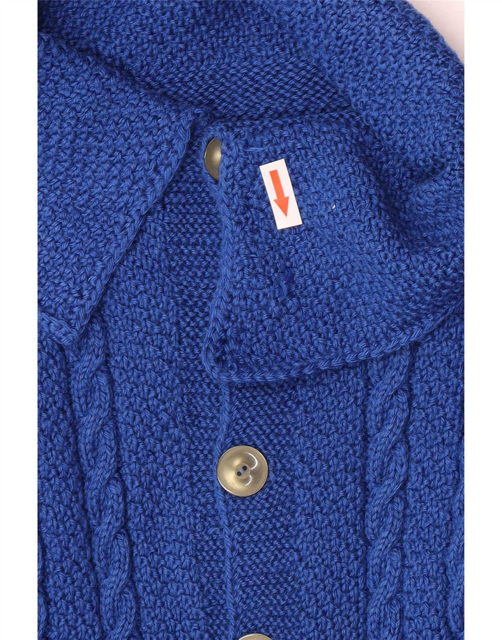 Vintage Mens Cardigan Sweater Medium Blue