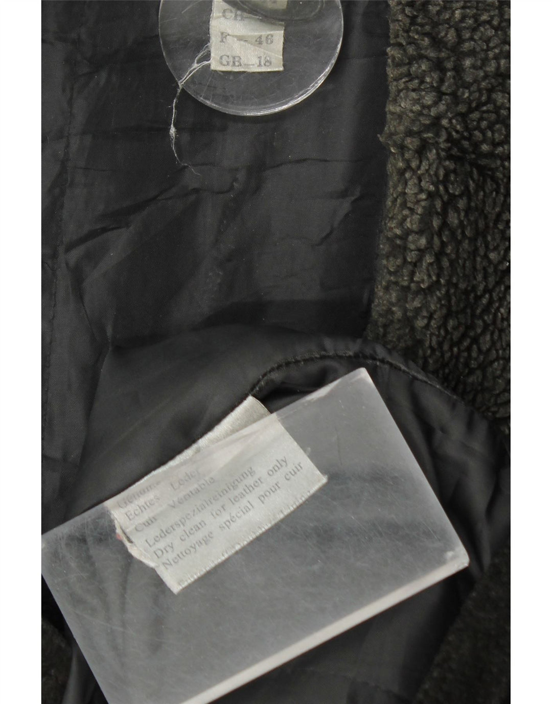 VINTAGE Womens Suede Overcoat UK 18 XL Black Leather