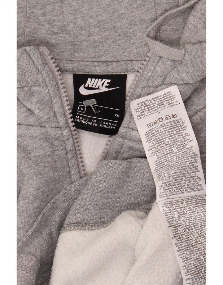 Nike Mens Zip Hoodie Sweater Small Grey Cotton