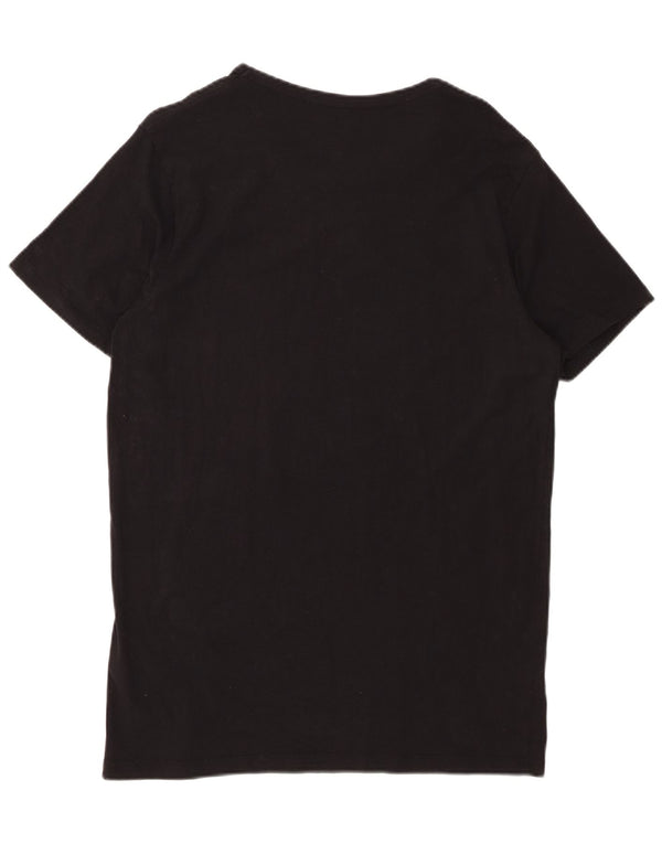 Jack & Jones Mens T-Shirt Top XL Black Cotton