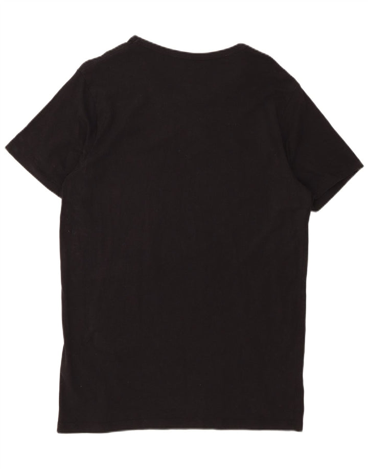 Jack & Jones Mens T-Shirt Top XL Black Cotton