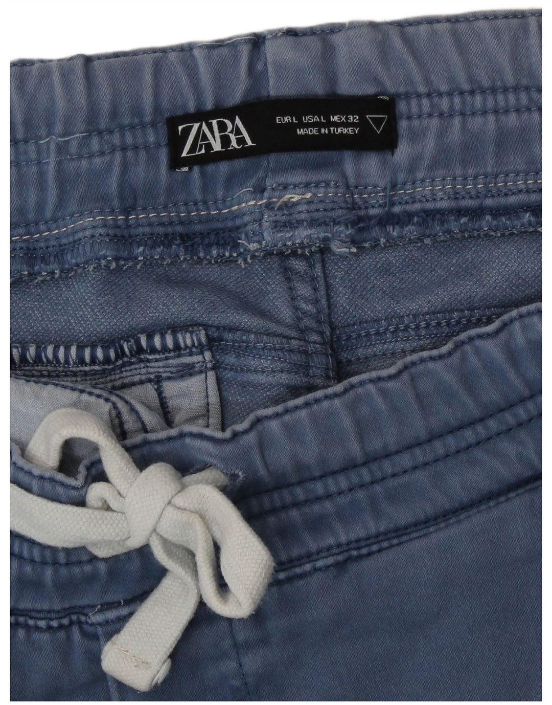 Zara Mens Joggers Chino Trousers Large W32 L28 Blue