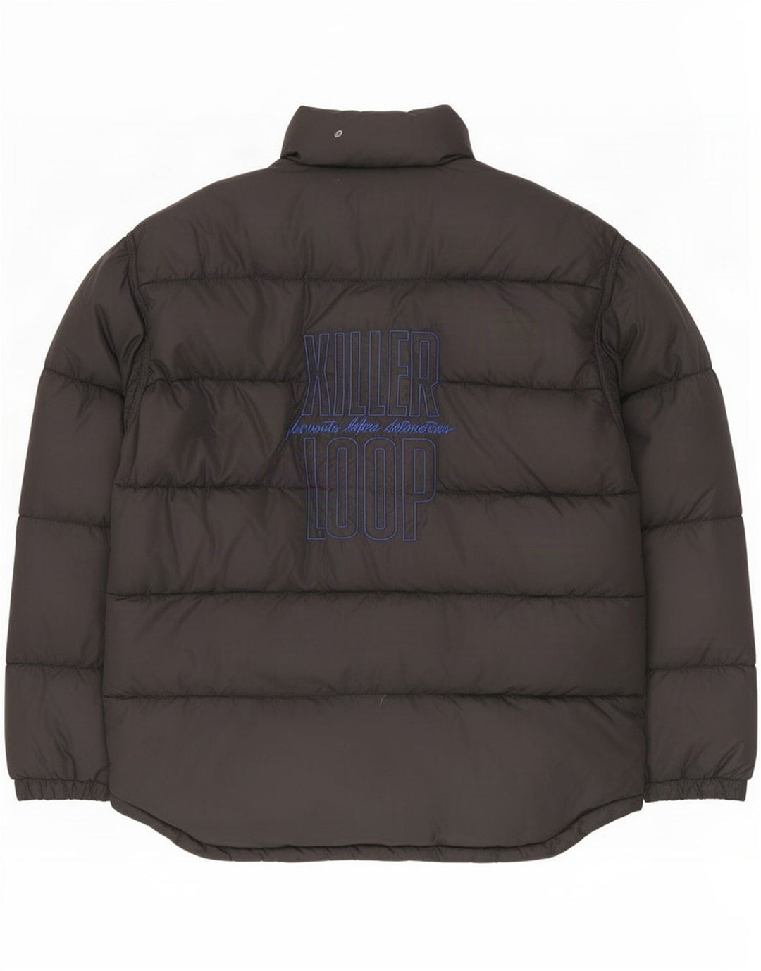 Killer Loop Mens Graphic Reversible Padded Jacket UK 38 Medium Black