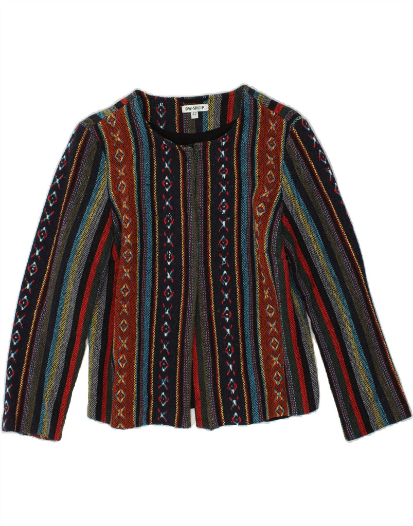 DW-SHOP Womens Cardigan Sweater IT 42 Medium Multicoloured Fair Isle Aztec Vintage DW-Shop and Second-Hand DW-Shop from Messina Hembry 