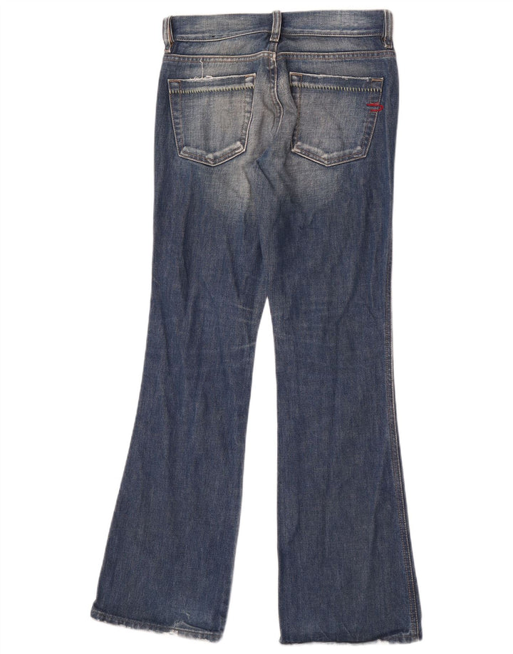 Diesel Womens Flared Jeans W26 L32 Blue Cotton