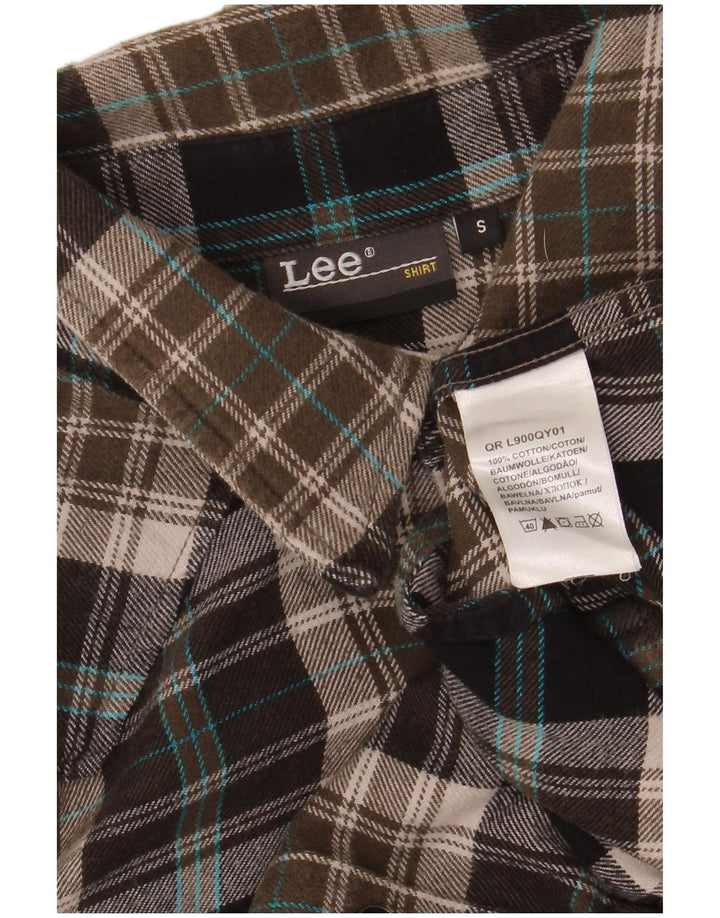 LEE Mens Flannel Shirt Small Multicoloured Check Cotton