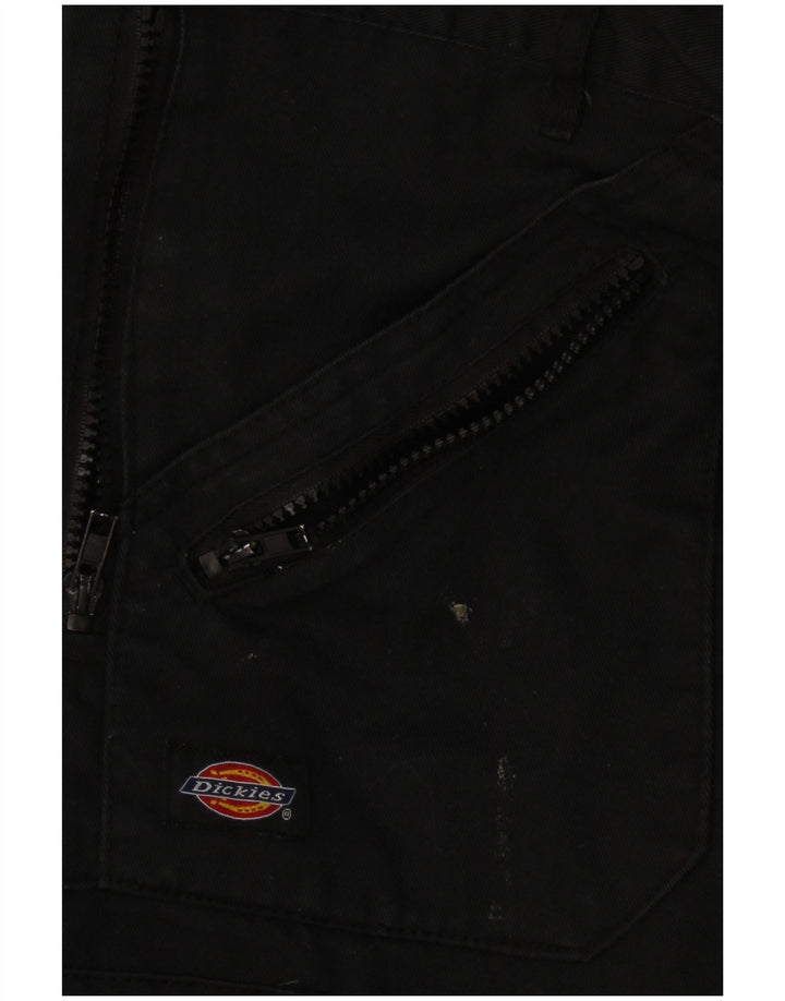 Dickies Mens Straight Cargo Trousers W38 L31 Black Polyester