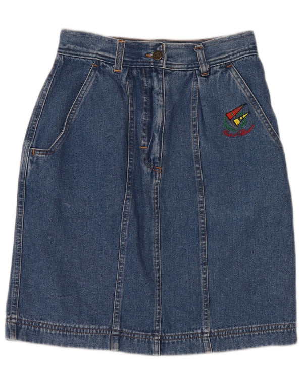 Conte of Florence Womens Denim Skirt IT 44 Medium W26 Blue Cotton
