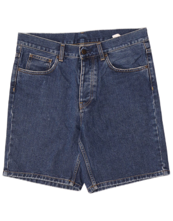 Carhartt Mens Denim Shorts W31 Medium Blue Cotton