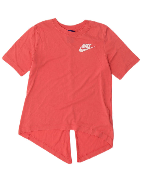 Nike Girls T-Shirt Top 10-11 Years Medium Pink Polyester