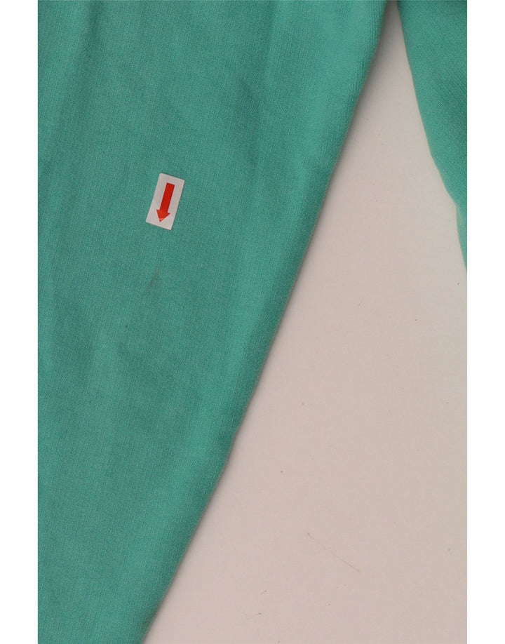 Superdry Womens Hoodie Jumper UK 12 Medium Turquoise Cotton