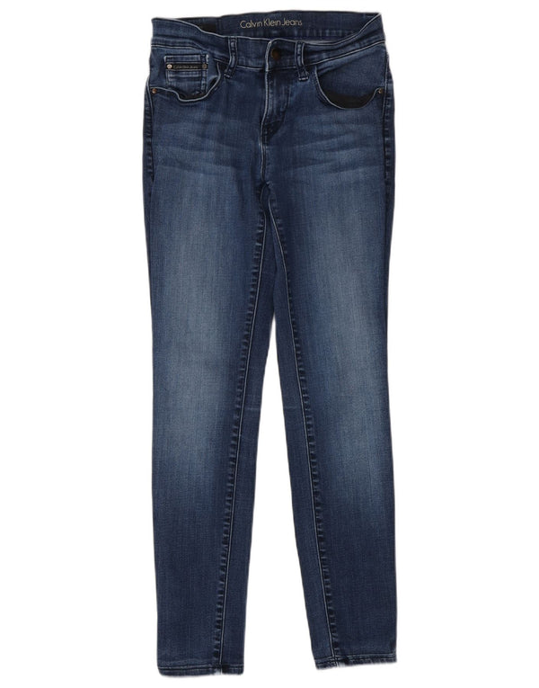 Calvin Klein Jeans Womens Mid Rise Skinny W24 L28 Blue