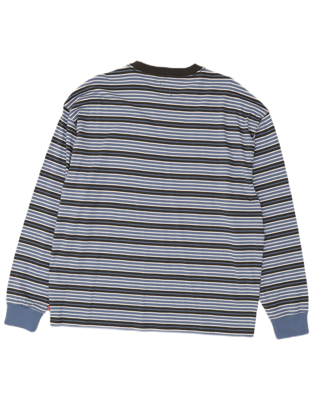 Levi's Mens Oversized Top Long Sleeve Medium Blue Striped Cotton