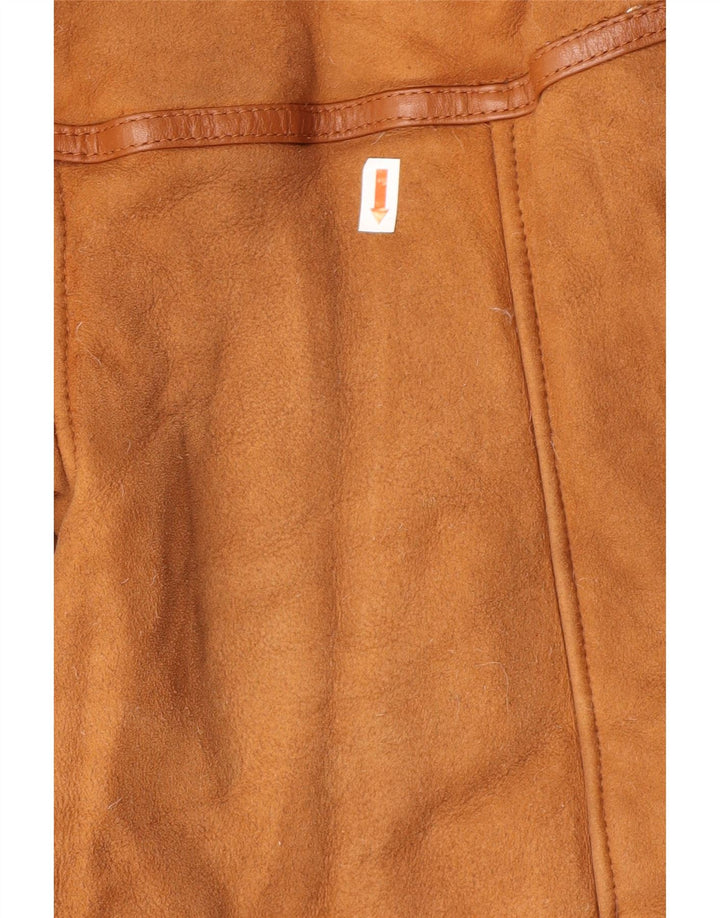 Vintage Womens Shearling Jacket IT 42 Medium Beige Shearling