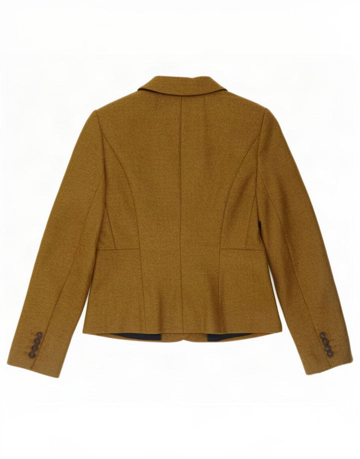 Hobbs Womens 2 Button Blazer Jacket UK 12 Medium Beige Wool