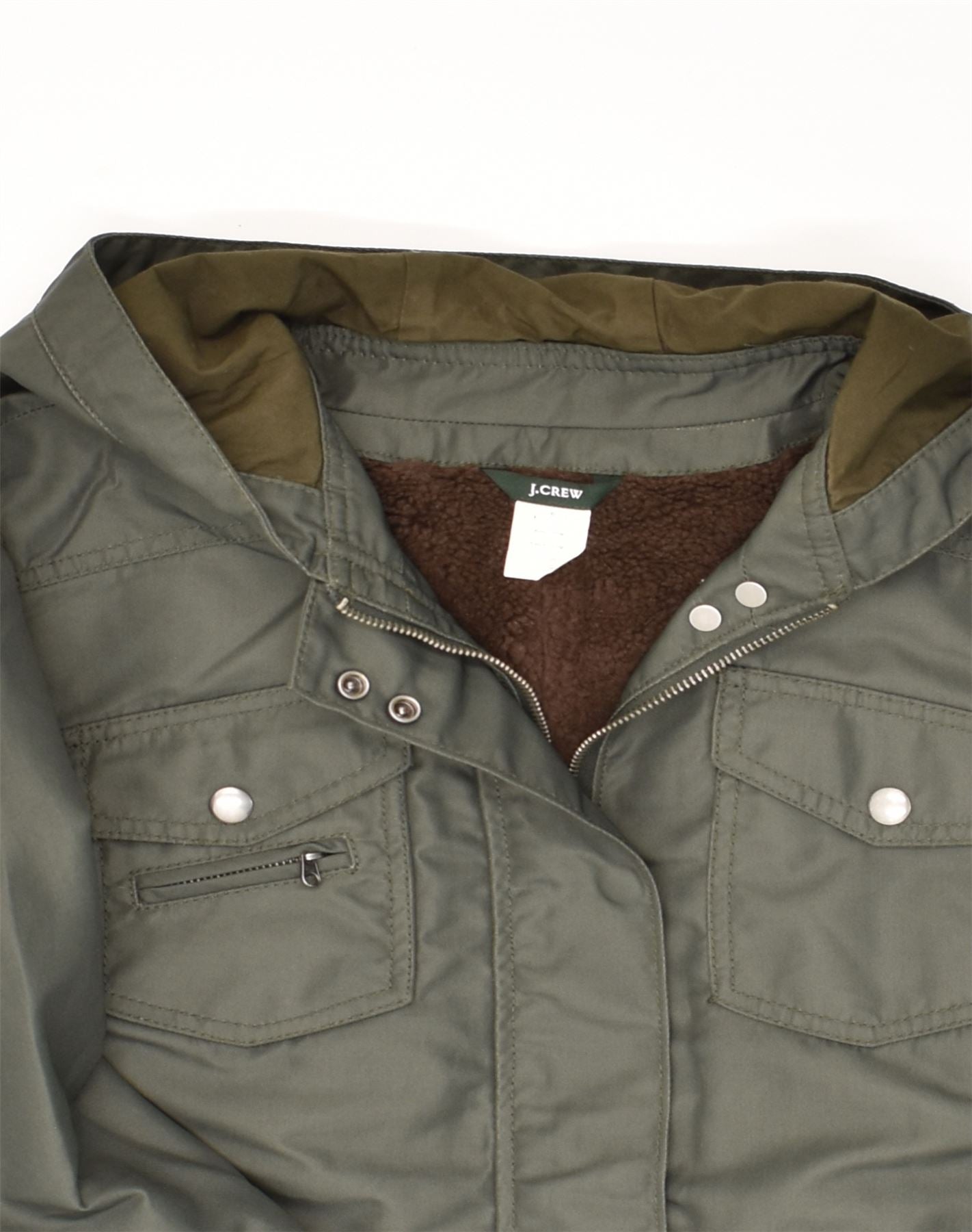 J crew clearance sherpa hooded parka