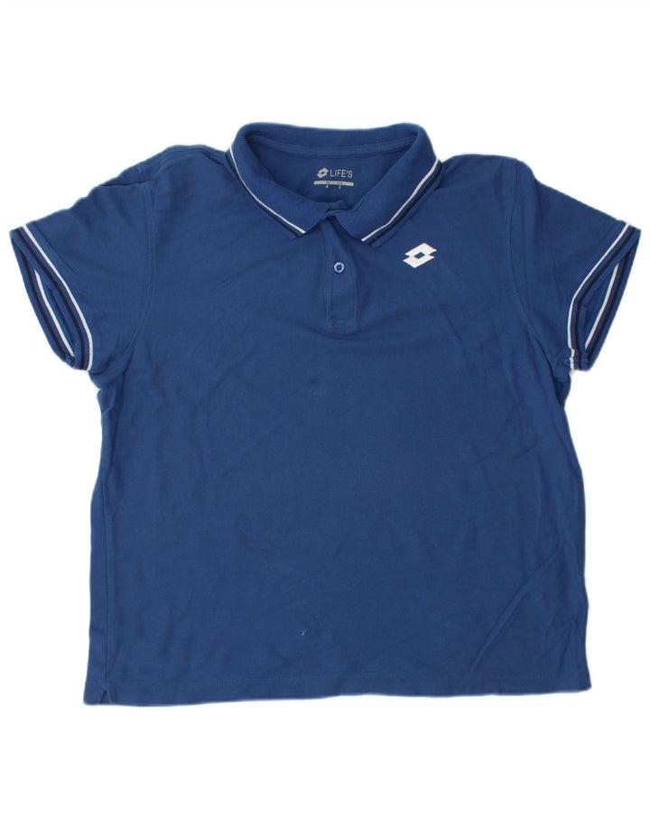 LOTTO Mens Life's Polo Shirt Small Blue Cotton