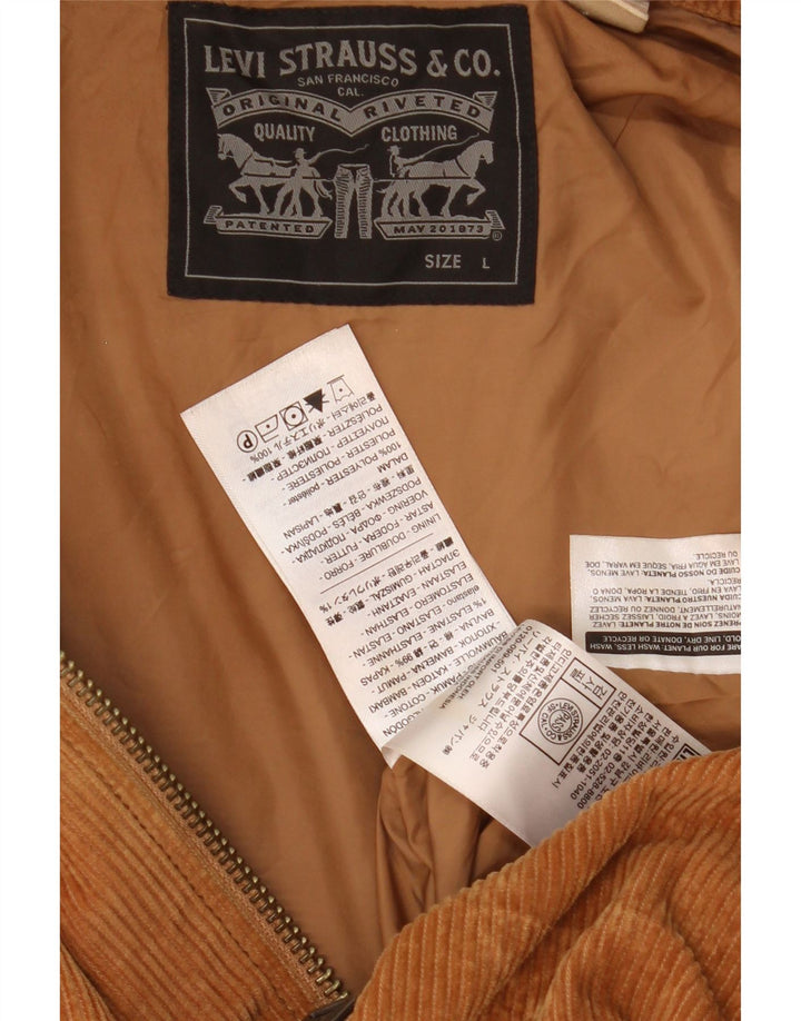 Levi's Mens Corduroy Jacket UK 40 Large Brown Cotton
