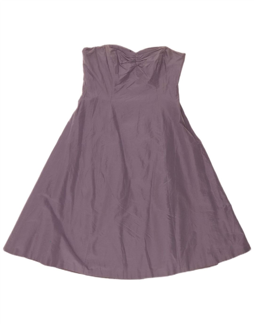 Coast Womens Strapless Dress UK 14 Medium Purple Cotton