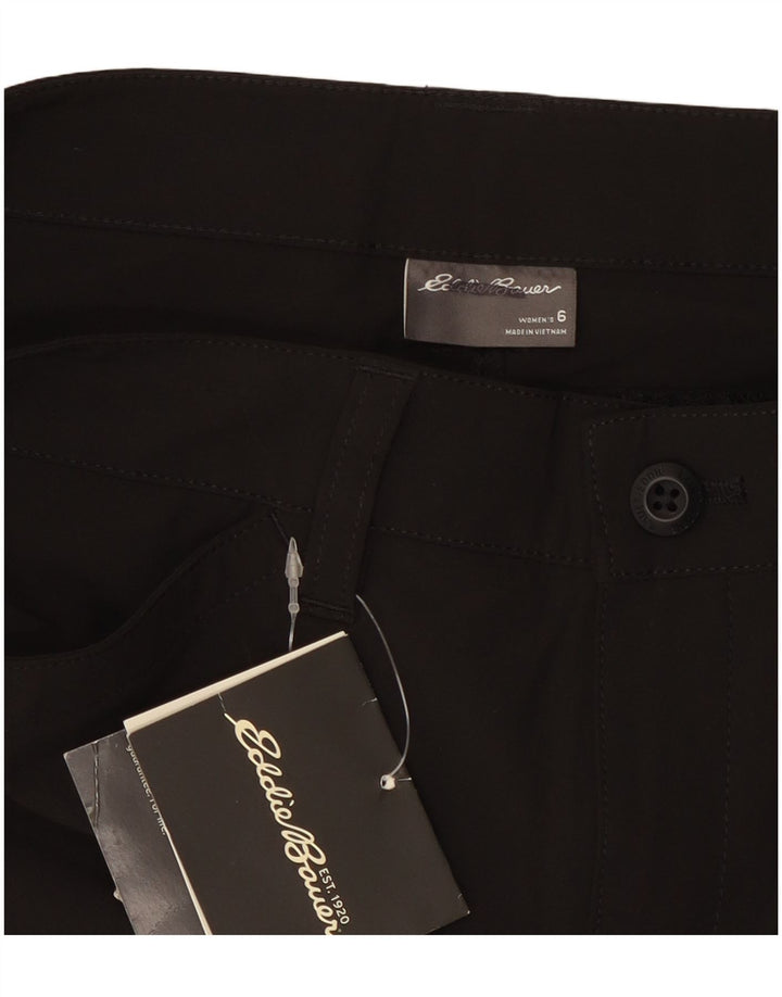 Eddie Bauer Womens Capri Trousers US 6 Medium W30 L20 Black Polyester