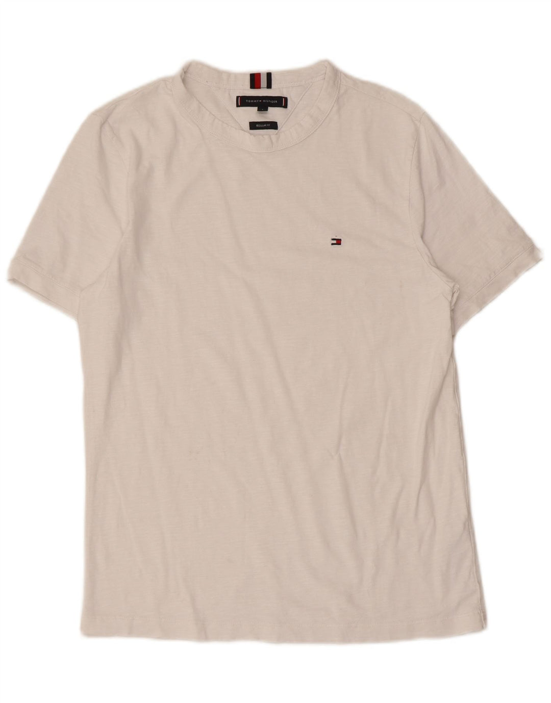 Tommy Hilfiger Mens Regular Fit T-Shirt Top Small White Cotton