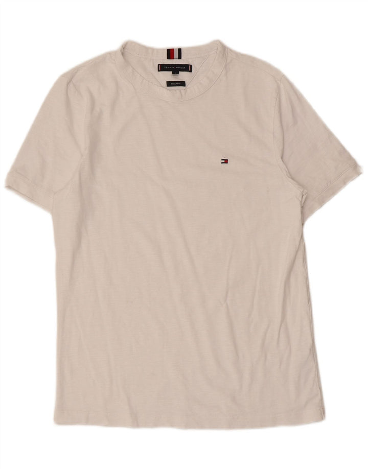 Tommy Hilfiger Mens Regular Fit T-Shirt Top Small White Cotton