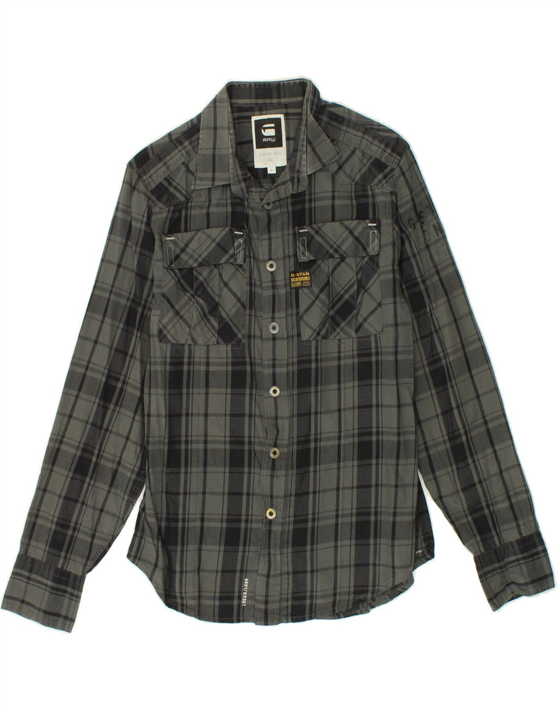 G-STAR Mens Shirt Medium Grey Check Cotton | Vintage G-Star | Thrift | Second-Hand G-Star | Used Clothing | Messina Hembry 