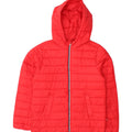 BENETTON Womens Hooded Padded Jacket UK 14 Medium Red Vintage Benetton and Second-Hand Benetton from Messina Hembry 
