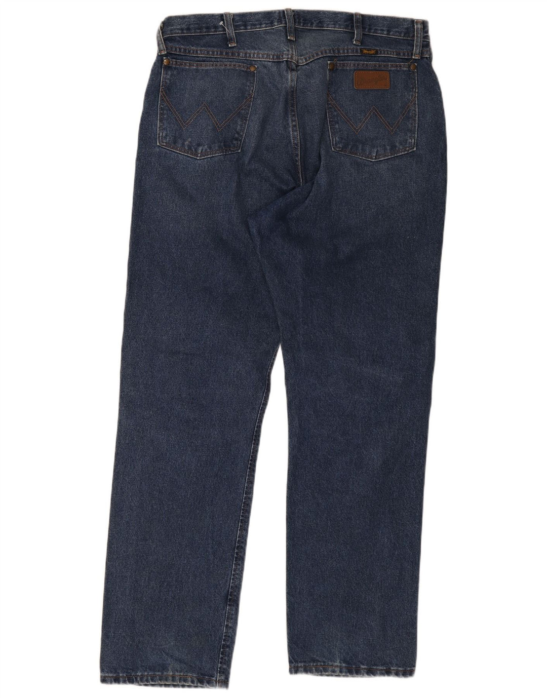 Wrangler Mens Straight Jeans W38 L32 Blue Cotton
