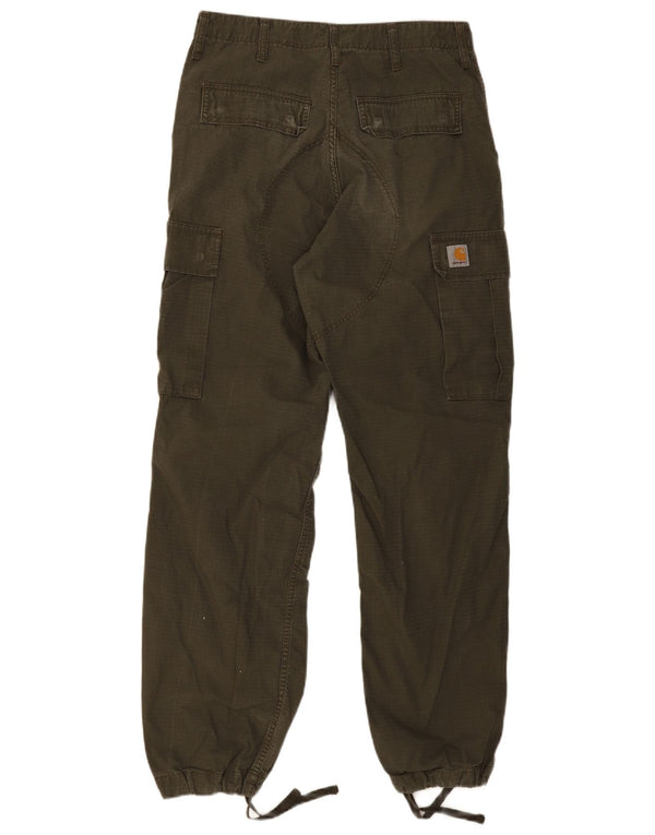 Carhartt Mens Joggers Cargo Trousers W30 L34 Green Cotton