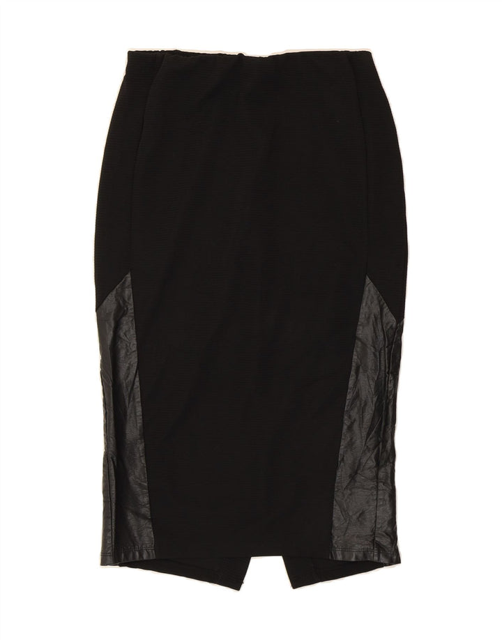 MOSSIMO Womens Pencil Skirt Small W28 Black Colourblock Vintage Mossimo and Second-Hand Mossimo from Messina Hembry 