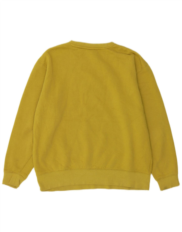 Zara Mens Sweatshirt Jumper Medium Yellow Cotton