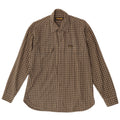 Wrangler Mens Shirt Small Khaki Check Cotton
