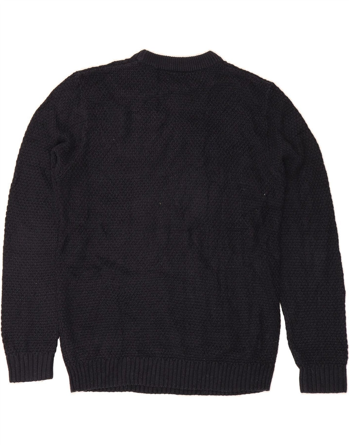 JACK & JONES Mens Crew Neck Jumper Sweater Large Navy Blue Acrylic Vintage Jack & Jones and Second-Hand Jack & Jones from Messina Hembry 